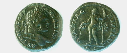 Pautalia Moushmov 4250 Caracalla AE32 of Pautalia, Thrace