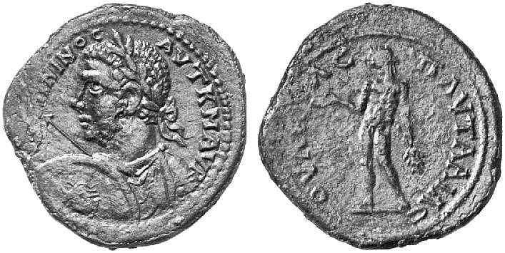 Pautalia Varbanov 4981 Caracalla, AE33 of Pautalia, Thrace