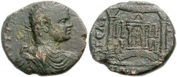 Pella Arabia Spij 12 Caracalla, AE28 of Pella, Syria, Decapolis