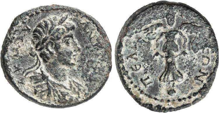 Pellene Pausanias p 93 Caracalla, AE of Pellene, Achaia, Peloponnesus