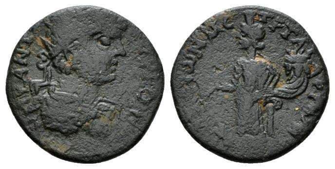 Peltae BMC 26 Caracalla, AE22 of Peltae, Phrygia