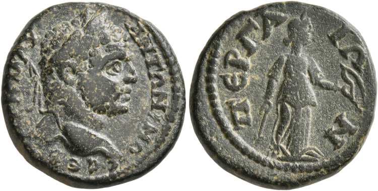 Perga SNG France 437 Caracalla AE19 of Perga, Pamphylia