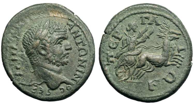 Perga SNG France 445 Caracalla AE26 of Perga, Pamphylia