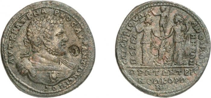 Pergamon Helios 5, 670 Caracalla, AE medallion of Pergamon, Mysia