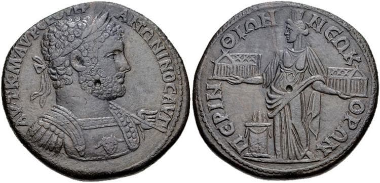 Perinthus Varbanov 235 Caracalla, AE39 medallion of Perinthos, Thrace