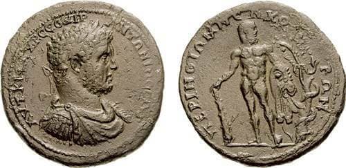Perinthos Varbanov 263 Caracalla, AE41 medallion of Perinthos, Thrace
