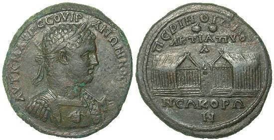 Perinthos Varbanov 276 Caracalla, AE35 medallion of Perinthos, Thrace