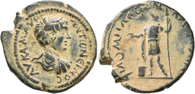 Philomelium SNG Turkey 11, 579 Caracalla, AE23 of Philomelium, Phrygia