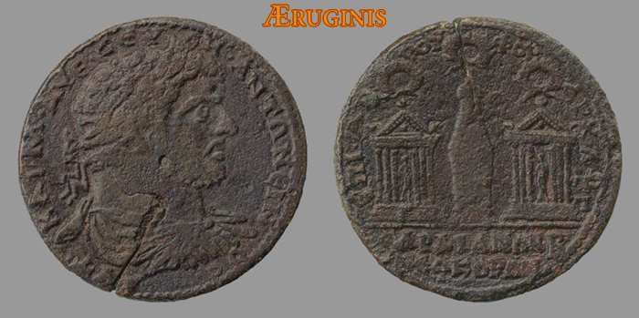 Sardes Aeruginis a0335 GRPC Lydia 510 Caracalla, AE34 of Sardes, Lydia