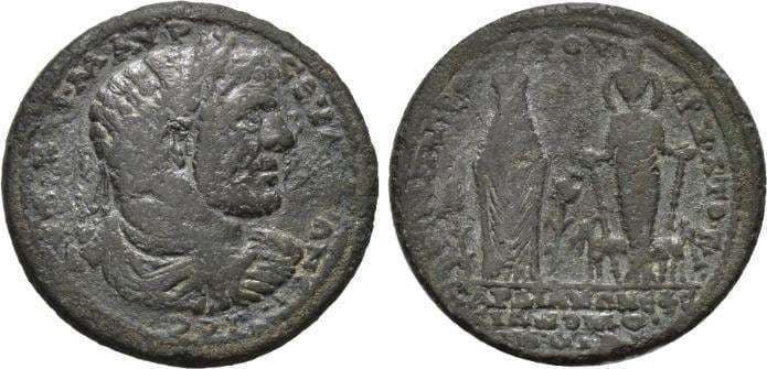 Sardes BMC 216 Caracalla, AE35 of Sardes, Lydia