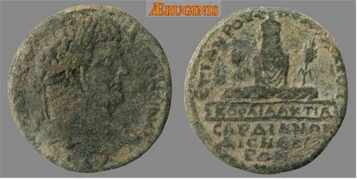 Sardes Mionnet IV, 754 Caracalla, AE 29 mm of Sardes, Lydia