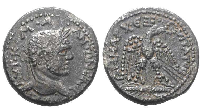 Seleukia Prieur 1188 Bellinger 76 Caracalla AR Tetradrachm of Seleukeia, Syria
