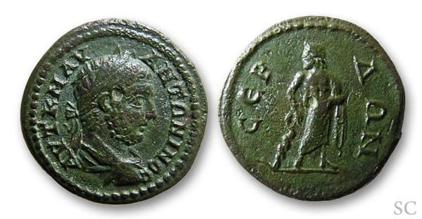 Serdica Moushmov 4818 Caracalla, AE19 of Serdica, Thrace