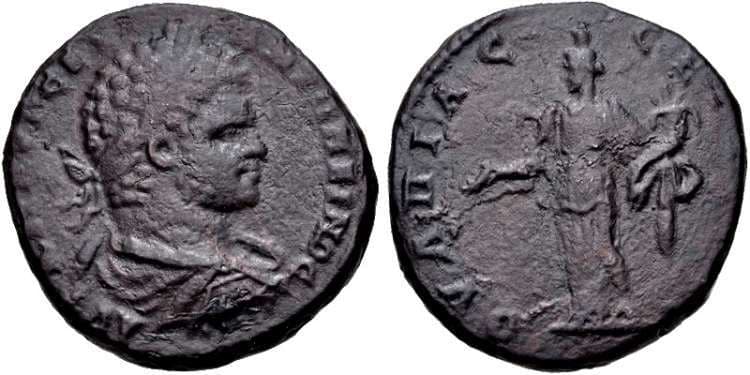 Serdica Ruzicka 307 (2) Caracalla, AE28 of Serdica, Thrace