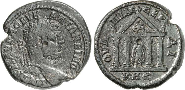 Serdica Varbanov 2463 var Caracalla, AE30 of Serdica, Thrace
