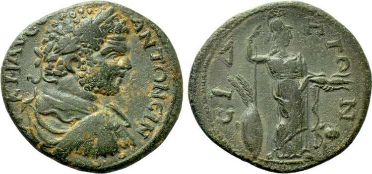 Side Naumann 79, 408 Caracalla, AE33 of Side, Pamphylia