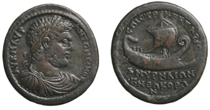 Smyrna BMC 412 Caracalla, AE of Smyrna, Ionia