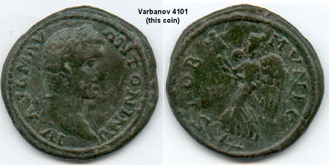 Stobi Moushmov 6554 Caracalla AE25 mm of Stobi, Macedonia