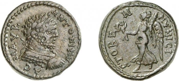 Stobi Helios 5, 333 Caracalla, AE of Stobi, Macedonia