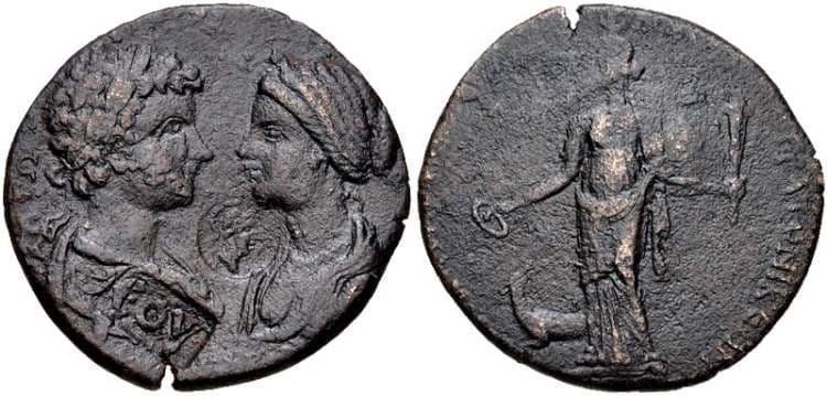 Stratonikeia Caria BMC 65 Caracalla and Plautilla, AE33 of Stratonikeia, Caria