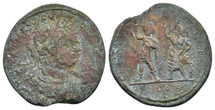 Tarsos Tahberer thesis 66 Caracalla, AE33 of Tarsos, Cilicia