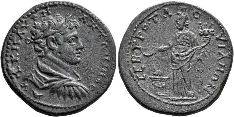 Tavium wwxls 42304 Caracalla, AE28 of Tavium, Galatia
