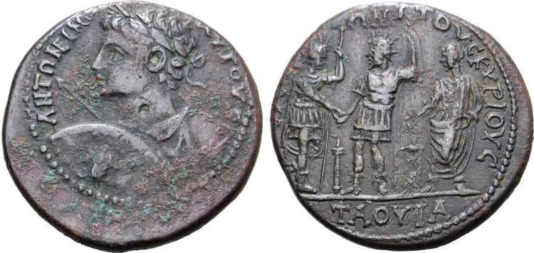 Tavium wwxls 42359 Caracalla AE 28mm of Tavium, Galatia