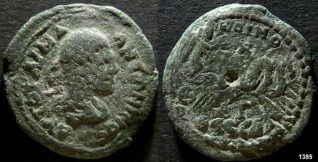 Thessaly Koinon Rogers 113g var Caracalla AE23 of the Koinon of Thessaly