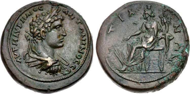 Tium Rec Gen 79 corr Caracalla, AE34 of Tium, Bithynia