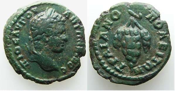 Trajanopolis Moushmov 5022 Caracalla AE18 of Trajanopolis, Thrace