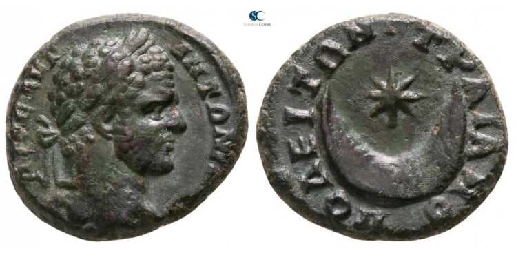 Trajanopolis Varbanov 2796 Caracalla AE17 of Trajanopolis, Thrace