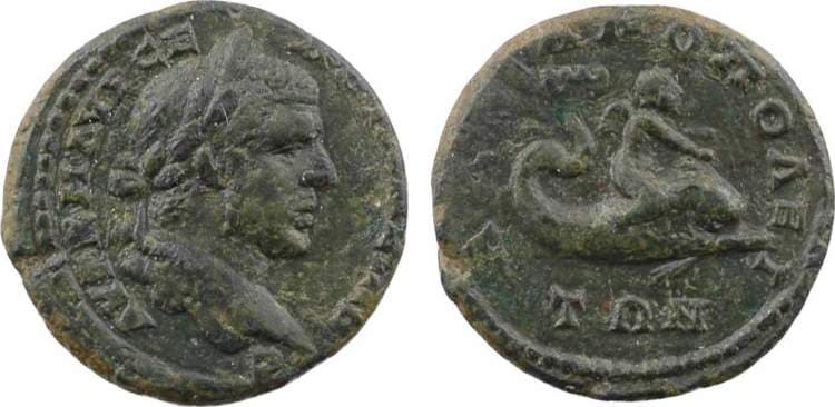 Trajanopolis Varbanov 2816 Caracalla AE17 of Trajanopolis, Thrace