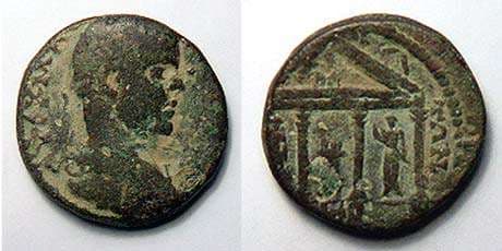 Tripolis SNGCop 288v Caracalla AE 21 mm of Tripolis, Phoenicia