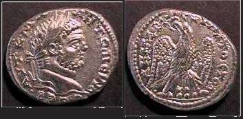 Tripolis Bellinger 257 Caracalla Billon Tetradrachm of Tripolis, Phoenicia
