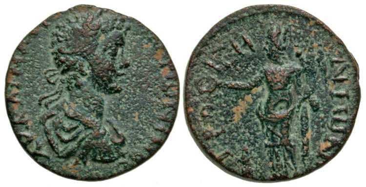 Troezen Agora 71, 119 Caracalla, AE23 of Troizen, Argolis