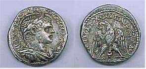 Tyre Bellinger 306 Caracalla AR Tetradrachm of Tyre, Phoenicia