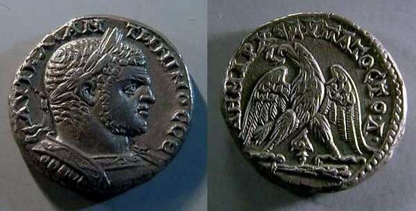 Tyre Bellinger 307 Caracalla AR Tetradrachm of Tyre, Phoenicia