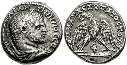 Tyre Prieur 1551 Caracalla AR Tetradrachm of Tyre, Phoenicia