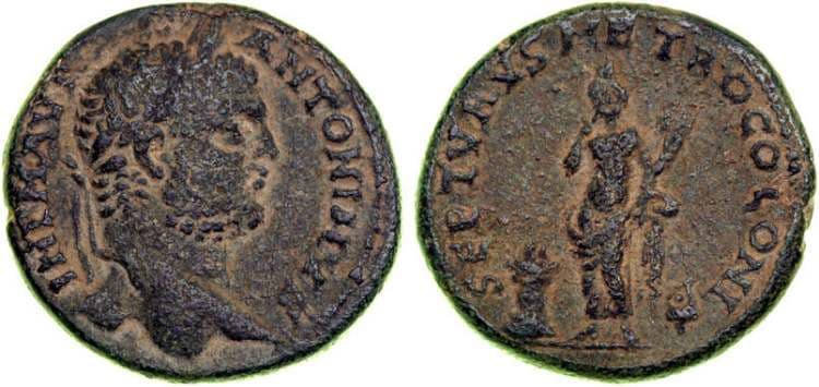 Tyre Rouvier 2317 Caracalla AE26 of Tyre, Phoenicia