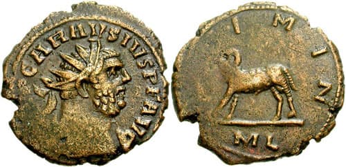 Ashmolean HCR24181 RIC 56v Carausius AE Antoninianus