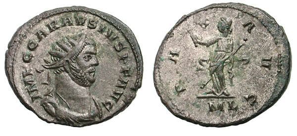 RIC 118 Carausius Silvered AE Antoninianus
