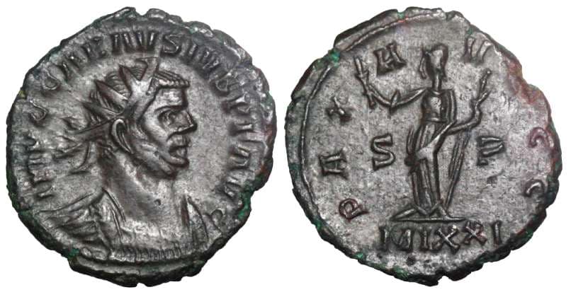 RIC 141, rad,cuir Carausius AE Antoninianus