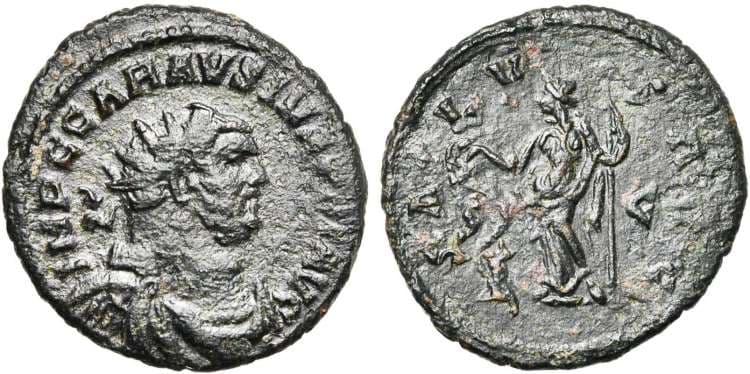 RIC 519 var Carausius, AE antoninianus, Camulodunum mint