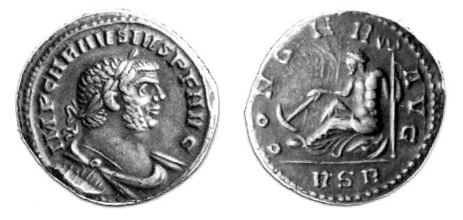 RIC 552 var Carausius AR Denarius