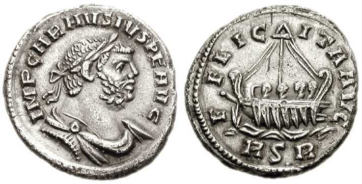 RIC 560 Carausius AR Denarius