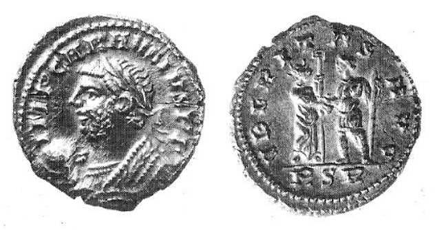 RIC 590 Carausius, AR denarius, London mint, AD 287-293