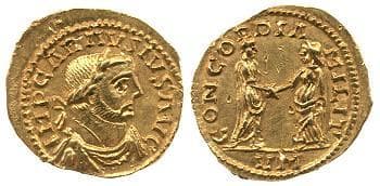 RIC 624 Carausius, AV Aureus, 19/21mm; 4