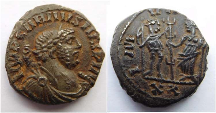 RIC 1094 var Carausius AR denarius, probably from an unofficial British mint