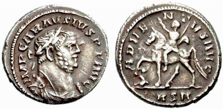 RIC 535 Carausius, AR denarius