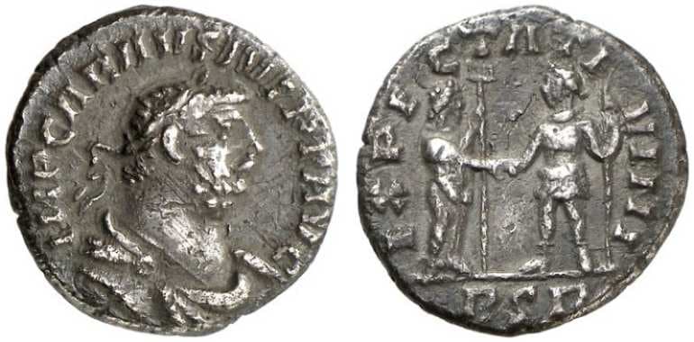 RIC 554 Carausius, AR denarius